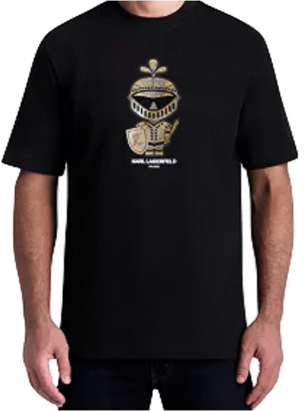 Karl Lagerfeld Men's Cotton Textured Karl Armour Graphic T-Shirt size: L, XL